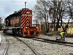 WE 7009 is lined for main track movement to Brittain Yard.